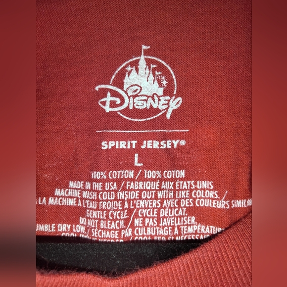 Disney (Sz L) Red & White Mickey Mouse Merry Christmas Spirit Jersey LS Sweater - Picture 3 of 10